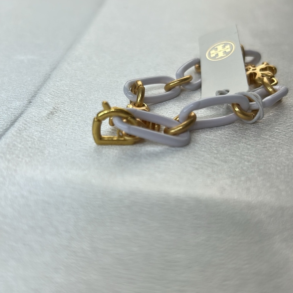 Brand new Tory Burch gold and white bracelet - Picture 2 of 4